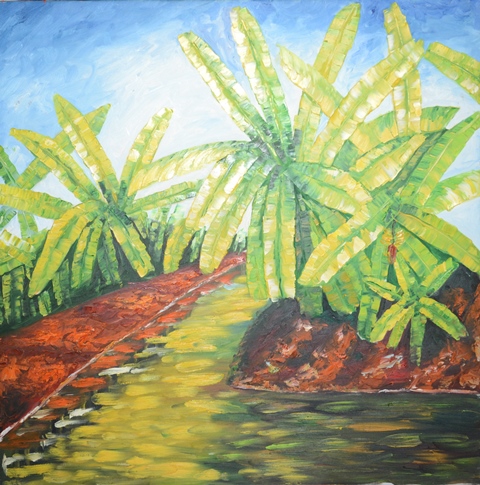 Tranh Sơn Dầu Đường Làng